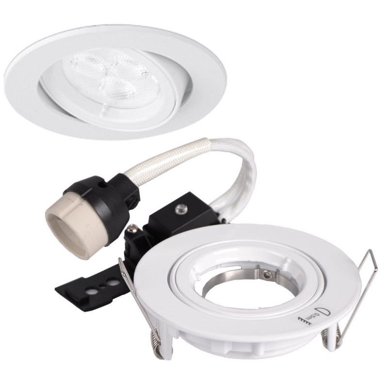 Spot Encastrable Orientable Led W Rond Blanc