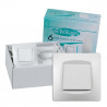 Lot de 6 interrupteurs va et vient blanc monobloc à vis