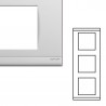 NORVIKA Plaque Triple Verticale Entraxe 71mm Blanc 
