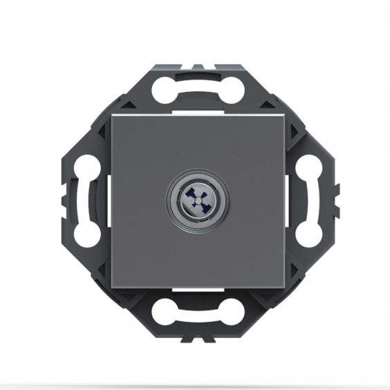 NORVIKA Prise satellite type F Gris Alu 