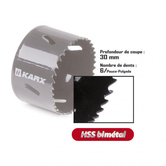 Scies-cloches HSS bi-métalliques Ø67mm