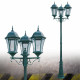 Lampadaire Extérieur  3 Têtes 3x100W Fonte Vert