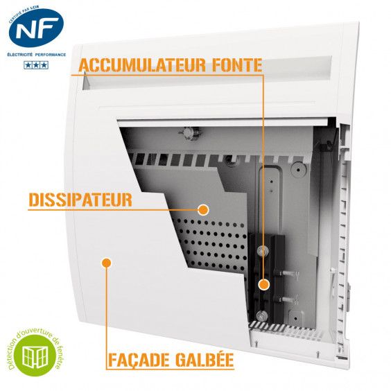 Radiateur à inertie fonte 750W