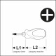 Tournevis Cruciforme Court Lame Traversante PH1x40 KARX