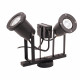 Double spot a piquer & fixer GU10 2*5W led noir