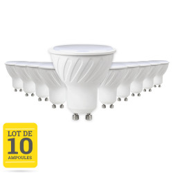 Lot de 10 ampoules LED E27 12W blanc chaud