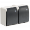 Double Prise Etanche 2P+T 16A IP54 Gris NALTO
