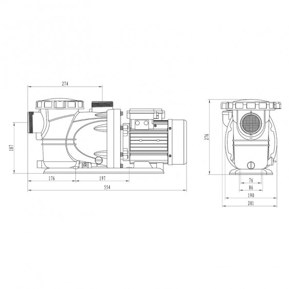 Pompe filtration piscine 1100W