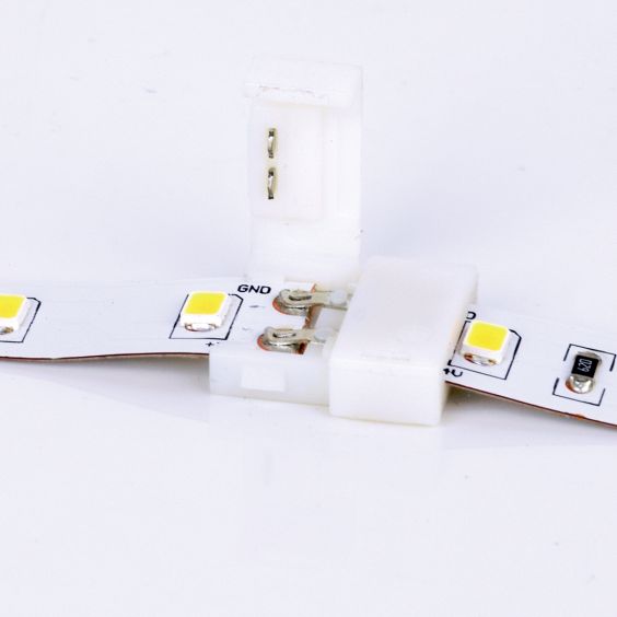 2 connecteurs droits 10mm pour ruban LED