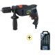 Perceuse à percussion filaire 750W MCKERSON + Coffret 8 Forets à Béton FEROCE