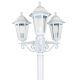 Lampadaire Extérieur 3 Têtes 3x100W Fonte Blanc INITIALIS
