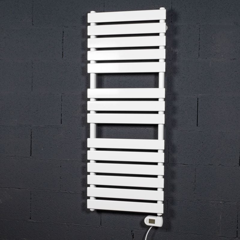 Radiateur sèche serviette noir avec thermostat electronique (ou radiateur  vertical)