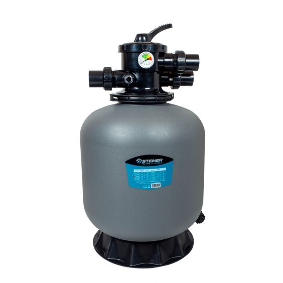 Groupe de filtration 0.6CV 11m³/h Ø450mm vanne Top 6 voies STEINER