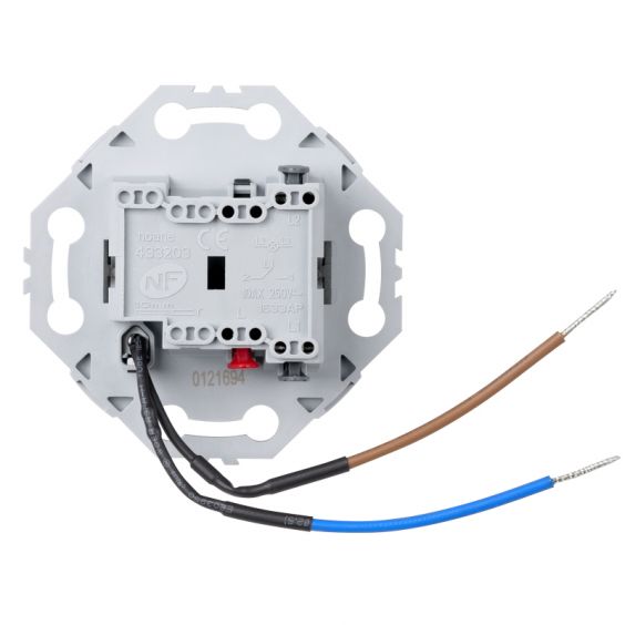 Interrupteur Lumineux + Support Anthracite NOANE