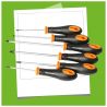Jeu de 6 tournevis lame S2 + support de rengement 