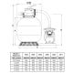 Groupe de filtration 1.2CV 20m³/h Ø635mm vanne Top 6 voies STEINER