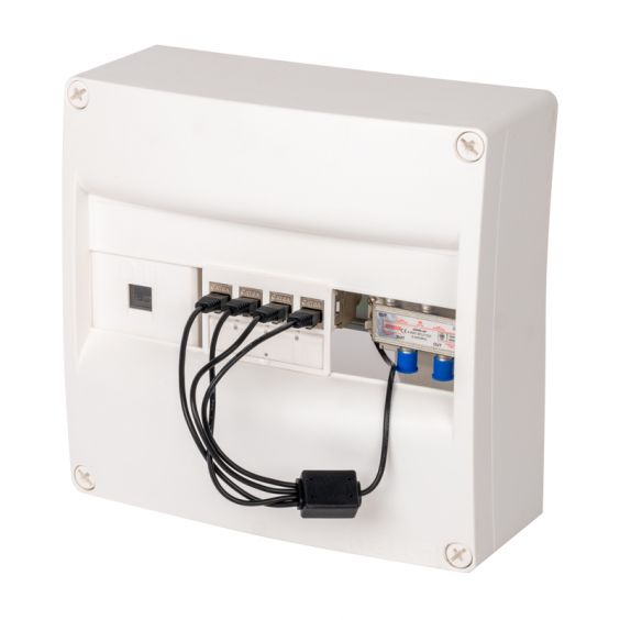 Coffret De Communication Grade 1 - TV 4 RJ45 Quadrupleur téléphonique NALTO