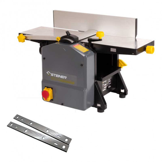 Pack Raboteuse Dégauchisseuse 1250W 204mm + Jeu de 2 fers STEINER