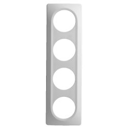 Plaque Quadruple Blanche Satin Et Brillant EPURE
