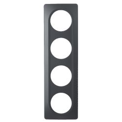 Plaque Quadruple Anthracite Mat EPURE