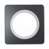 Plaque Simple Gris Anthracite Insert Blanc EPURE