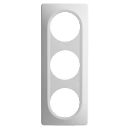 Plaque Triple Blanche Satin Et Brillant EPURE