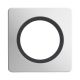 Plaque Simple Blanc Insert Anthracite Mat EPURE