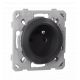 Prise 2P+T Auto Gris Anthracite EPURE