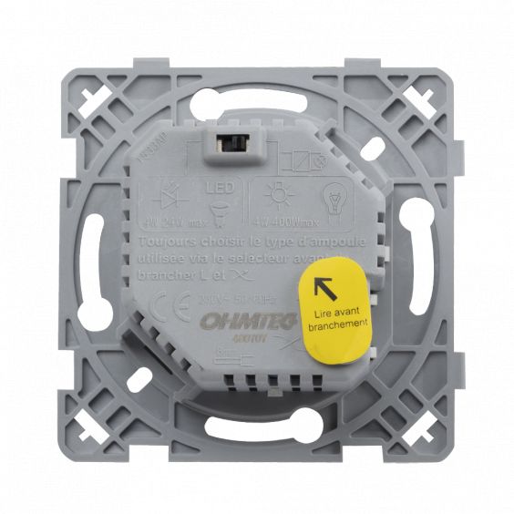 OHMTEC Epure Variateur compatible Led complet anthracite
