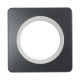Plaque Simple Gris Anthracite Insert Blanc EPURE
