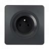 OHMTEC Epure Prise 2P+T complet anthracite