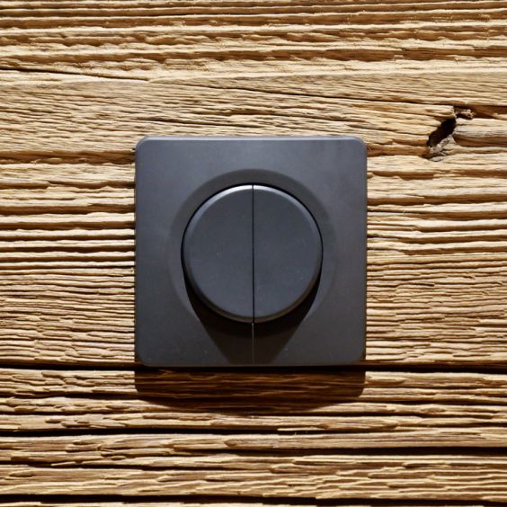 OHMTEC Epure Double interrupteur va et vient complet anthracite