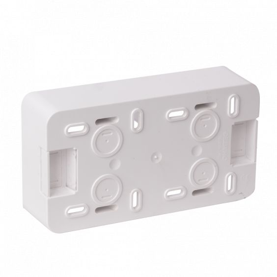 OHMTEC Epure Boitier Saillie 2 Postes Blanc 