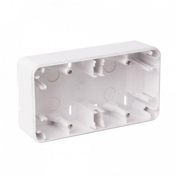 OHMTEC Epure Boitier Saillie 2 Postes Blanc 