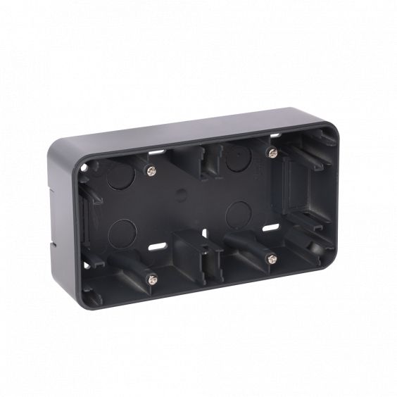OHMTEC Epure Boitier Saillie 2 Postes Anthracite 