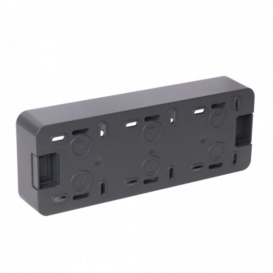 OHMTEC Epure Boitier Saillie 3 Postes Anthracite
