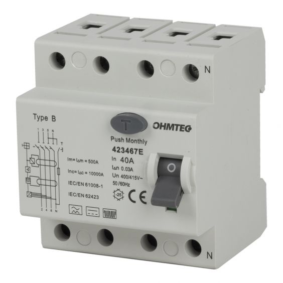 Interrupteur différentiel TETRA 40A Type B 400V 30mA 3P+N CE NALTO