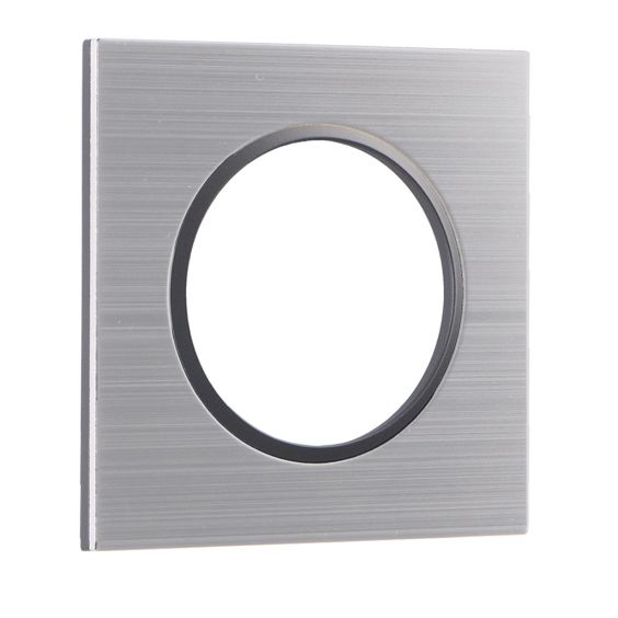 OHMTEC Epure Plaque Simple Alu Brossé Et Anthracite 