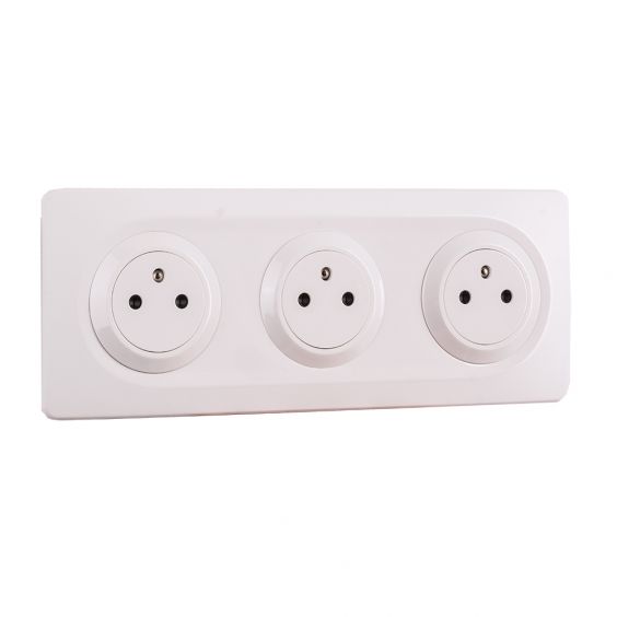OHMTEC Epure Prise 2P+T 16A Affleurante Blanc 