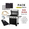 Pack complet BBQ à gaz 5 feux ROSTER
