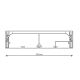 Gaine technique de logement 13 modules - 250 mm