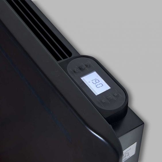 Radiateur à inertie fonte 1500W Noir écran digital Eco Design NF