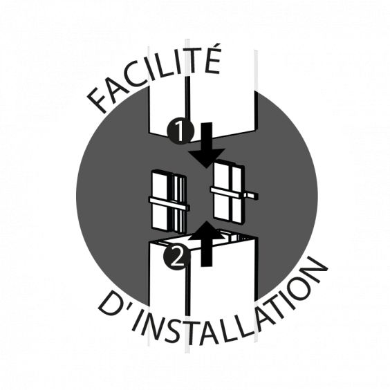 Gaine technique de logement 5 modules - 105 mm