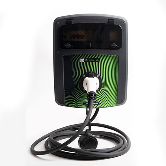 Coffret de recharge 7,4 kW avec contrôleur de charge et protection électrique + câble de 5m avec fiche T2