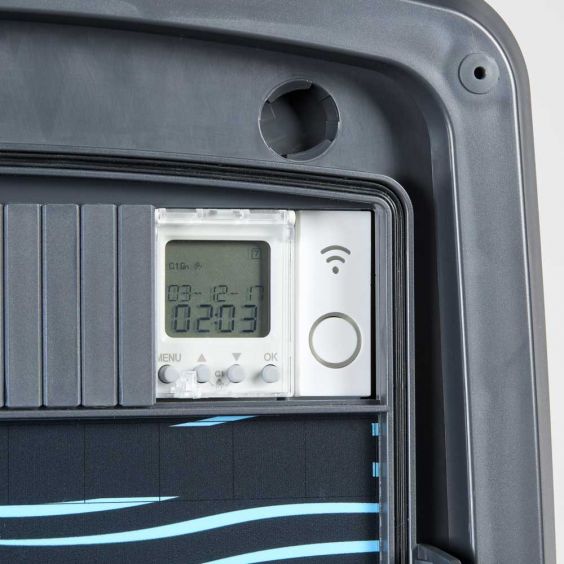 Coffret piscine pour filtration connecté + éclairage + traitement de l'eau + pompe à chaleur NALTO