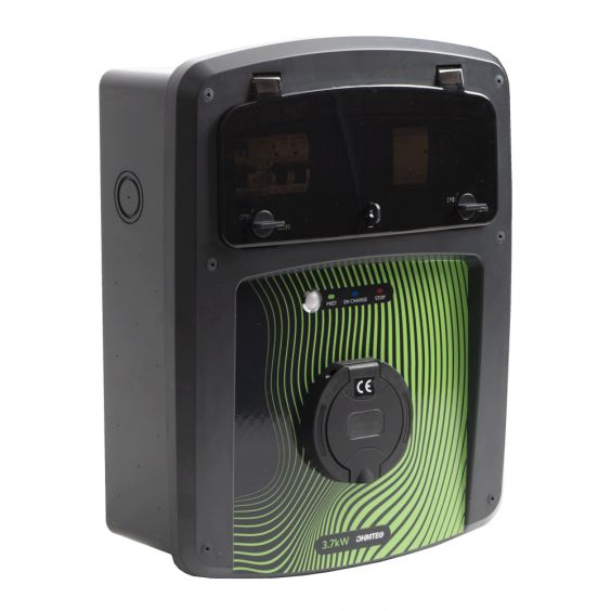 Coffret de recharge 3.7 kw avec contrôleur de charge et protection électrique OHMTEC