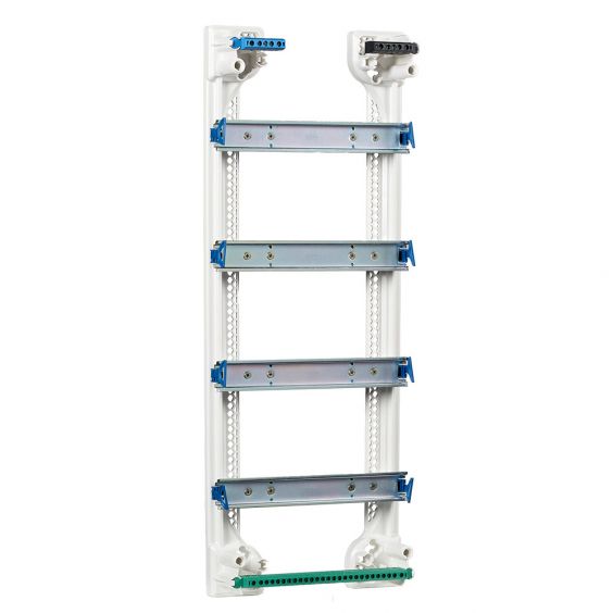 Tableau électrique vide 4 rangées 52 modules Rail Amovible NF NALTO + Porte