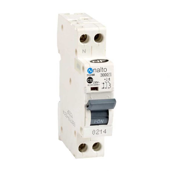 Disjoncteur à vis 32A - 1P+N - 3kA NF NALTO