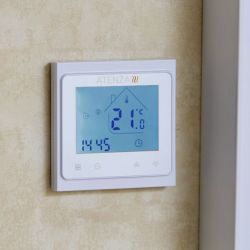 Thermostat programmable blanc connecté wifi pour chauffage électrique ou circulateur 230V ATENZA