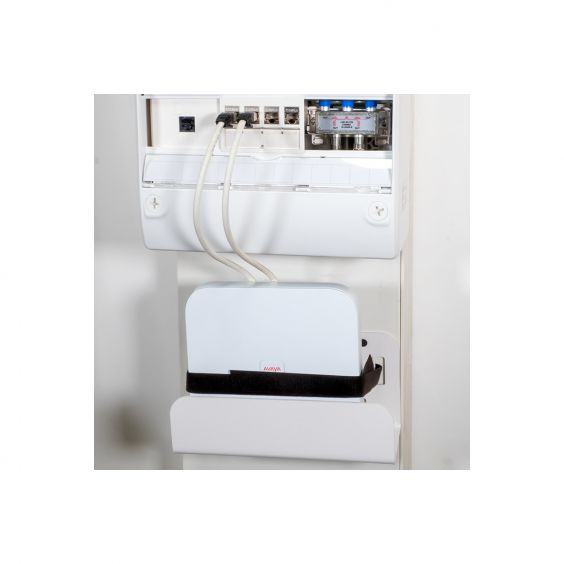 Support pour modem/box/routeur pour coffret de communication